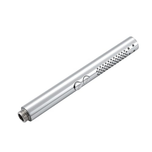 High pressure Round Handheld Shower Head Only, Anti-clog Nozzles, 2 In 1 Function Replacement Shower Wand with Handheld to Clean Tub, Tile & Pets, Rain Shower Head for Bathroom (Chrome) - color: Chrome