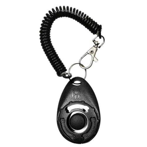 1-Pack Pet Clicker for Dogs – Easy-to-Use Training Clicker with Wrist Strap – Perfect for Puppy Potty Training, Bark Control & Sit/Stay Commands – Effective Positive Reinforcement Tool (black) - color: black