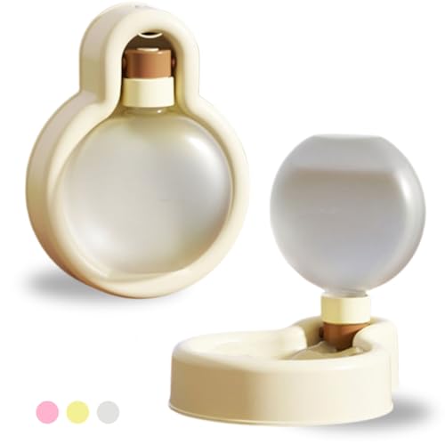 Portable Dog Pet Water Bottle for Walking |11 OZ BPA-Free Water Bowl | Anti-Tipping Leak Proof Design | Puppy Small Medium Large Dogs Small Animals | Dog Travel Accessories Gifts (Cream White) - color: White