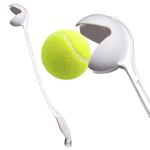 AnNafi Speed Arm Cricket Practice Launcher & Ball Pickup | Dog Thrower | Fetch & Fold Set | Cricket Equipment (With Tennis Ball, White) - color: White, size: With Tennis Ball