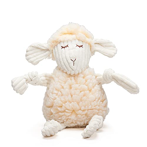 HuggleHounds Plush Dog Toy - Fuzzy Dog Toy, Soft Fleece, Interactive Durable Stuffed for Small and Large Breeds with Squeaker - Louise Lamb, Large - size: Large, style: Louise Lamb