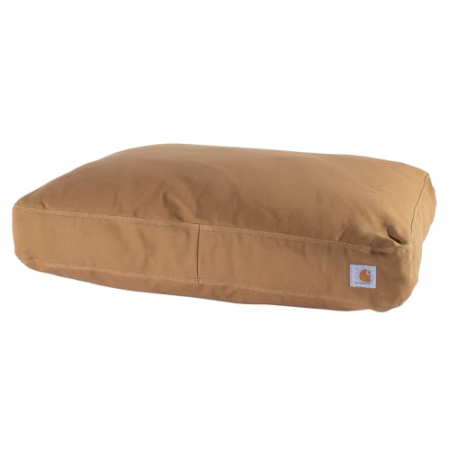 Carhartt Durable Canvas Pet Bed, Water Resistant Firm Duck Dog Bed, Carhartt Brown, Large - color: Carhartt Brown, size: Large