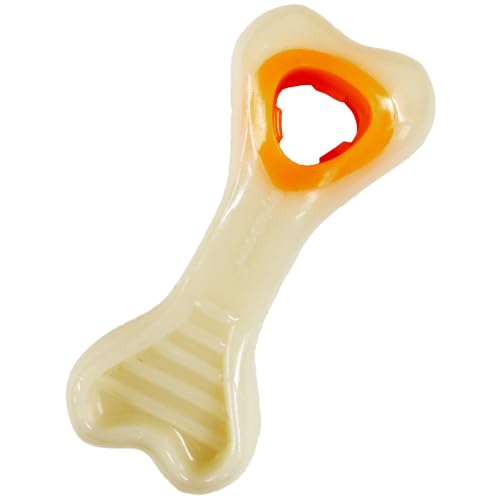 Nylabone Power Chew Knuckle Bone Pop-In Treat Toy for Dogs, Interactive Treat Dispensing Dog Chew Toys to Keep Them Busy, Slow Feeder, Long Lasting Chicken Flavor, X-Small Dogs - Up to 15 lbs - size: X-Small
