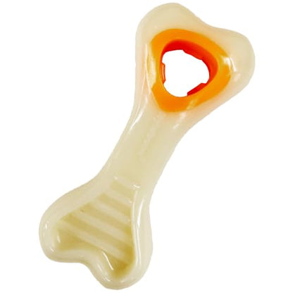 Nylabone Power Chew Knuckle Bone Pop-In Treat Toy for Dogs, Interactive Treat Dispensing Dog Chew Toys to Keep Them Busy, Slow Feeder, Long Lasting Chicken Flavor, X-Small Dogs - Up to 15 lbs - size: X-Small