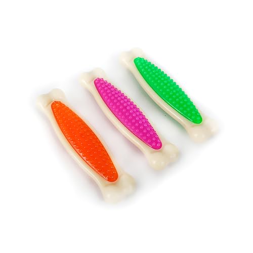 Hartz Chew 'n Clean Tuff Bone Tough Dog Chew Toy, Large 3 Pack - color: Varies, size: Large (Pack of 3)