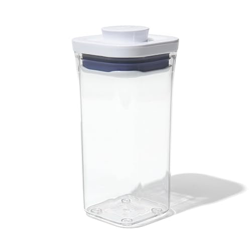 OXO Good Grips POP Container - Airtight Food Storage - Mini Square Short 0.5 Qt Ideal for 1 lb of baking soda or 14 oz of grains - color: White, size: 0.5 Qt