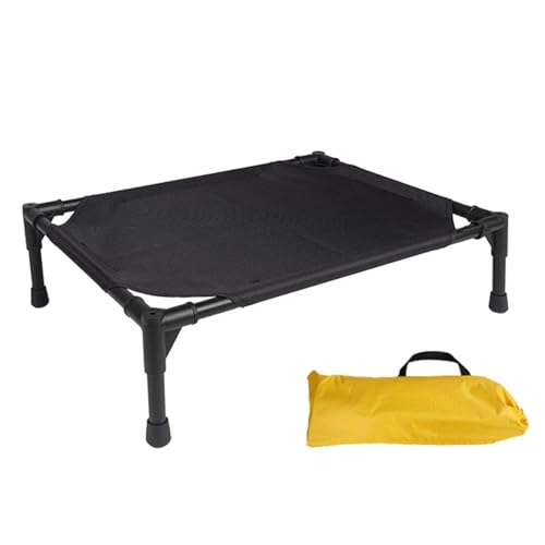 Raised Dog Bed - Removable Camping Dog Bed with Canopy Tent, Folding Elevated Puppy Couch, with Canopy Shade Tent | Off Ground Pet Bunk Cot, Raised Pet Cot for Large Pets Camping, Indoor & Outdoor Us - color: Pet camp bed+cushion+ceiling