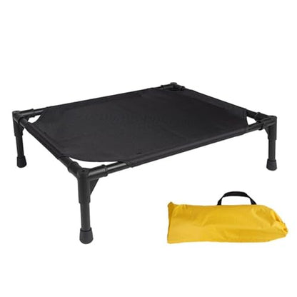 Raised Dog Bed - Removable Camping Dog Bed with Canopy Tent, Folding Elevated Puppy Couch, with Canopy Shade Tent | Off Ground Pet Bunk Cot, Raised Pet Cot for Large Pets Camping, Indoor & Outdoor Us - color: Pet camp bed+cushion+ceiling