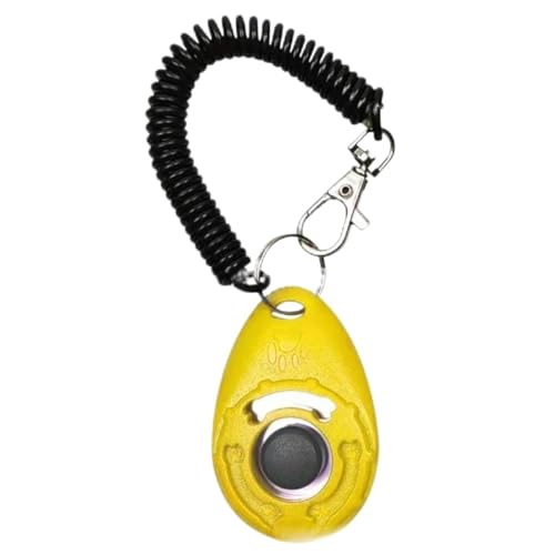 1-Pack Pet Clicker for Dogs – Easy-to-Use Training Clicker with Wrist Strap – Perfect for Puppy Potty Training, Bark Control & Sit/Stay Commands – Effective Positive Reinforcement Tool (yellow) - color: yellow