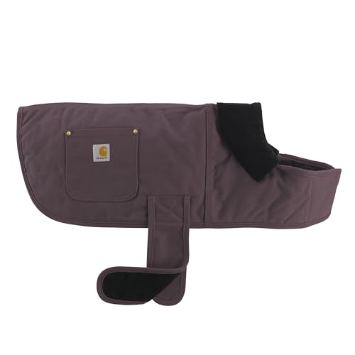 Carhartt Firm Duck Insulated Dog Chore Coat, Durable Weather Resistant Jacket for Cold and Windy Conditions, Contains PFAS (Deep Wine), X-Large - color: Contains PFAS (Deep Wine), size: X-Large