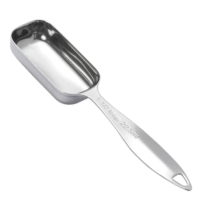 1PCS 1-1/2tbsp (22.5ml) Single Measuring Spoon, Individual Stainless Steel Long Handle Measure Teaspoon Only - size: 1.5tbsp|22.5ml|3/4oz