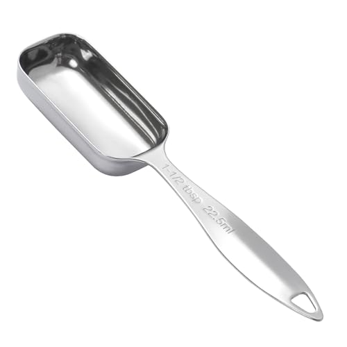 1PCS 1-1/2tbsp (22.5ml) Single Measuring Spoon, Individual Stainless Steel Long Handle Measure Teaspoon Only - size: 1.5tbsp|22.5ml|3/4oz