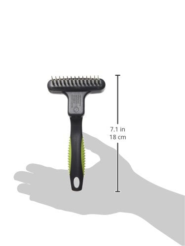 Kruuse Buster Flexible Undercoat Rake 13 Long Pins Green – Gentle Grooming Tool for Dogs - size: 13 Long Pins