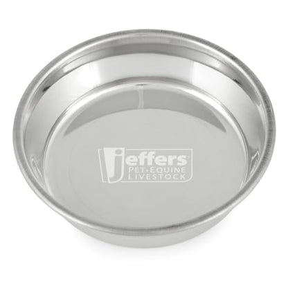 Jeffers Pet Heavy Weight Stainless Steel Pet Bowls for Dogs & Cats,16 oz – Durable Food & Water Dish, Non Slip, Rust Resistant, Dishwasher Safe Feeding Bowl for Home, Travel, Indoor & Outdoor