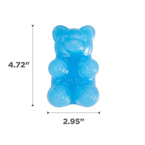 Outward Hound Gummiez Bear Dog Toy & Treat Stuffer, 4.7″ x 3″ Blue Raspberry-Scent Interactive Chew for Dogs, Promote Healthy Teeth, Gums & Mental Enrichment, Reduce Boredom & Support Dental Health - color: Bear