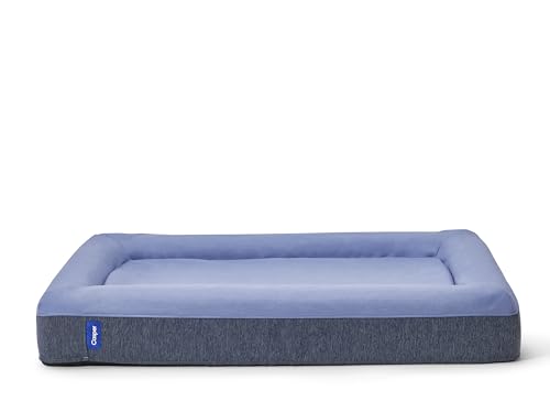 Casper Dog Bed, Plush Memory Foam, Large, Blue, 35.0"L x 45.0"W x 7.0"Th - color: Blue, size: Large