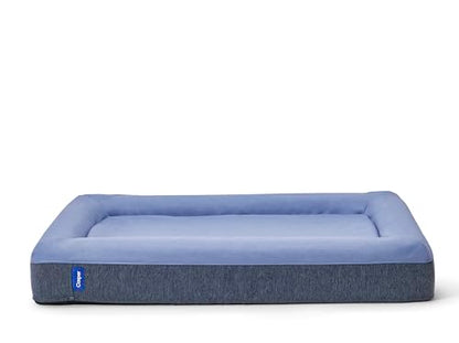 Casper Dog Bed, Plush Memory Foam, Large, Blue, 35.0"L x 45.0"W x 7.0"Th - color: Blue, size: Large