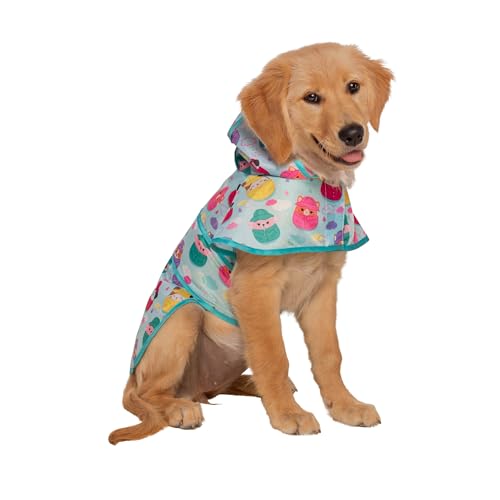 Squishmallows Original It’s Raining Squish Pet Raincoat (Medium-Sized) - Official Jazwares Pets Apparel for Dogs - size: Medium