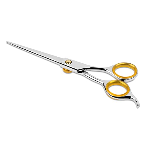 Sharf Gold Touch Pet Grooming Shear | Straight Cat & Dog Grooming Scissors | 6.5 Inch | 440c Japanese Stainless Steel Pet Dog Shearing Scissors | Animal Shears with Removable Comfort Rings - size: 6.5 Inches, style: Straight Scissors - Blunt Tip