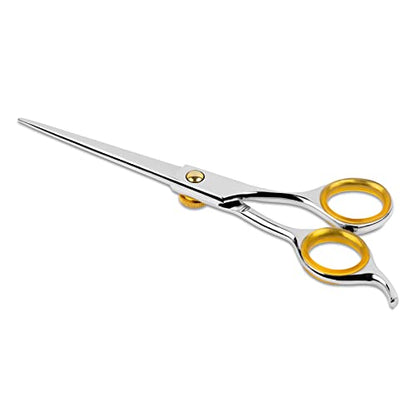 Sharf Gold Touch Pet Grooming Shear | Straight Cat & Dog Grooming Scissors | 6.5 Inch | 440c Japanese Stainless Steel Pet Dog Shearing Scissors | Animal Shears with Removable Comfort Rings - size: 6.5 Inches, style: Straight Scissors - Blunt Tip