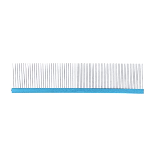 Greyhound Comb For Dogs, Metal Dog Comb Dog Combs with Rounded Ends Dog Comb Cat Comb For Removing and Knots Grooming Tool For Long Short Haired Dog (Blue 22cm/8.7in) - size: Blue 22cm/8.7in
