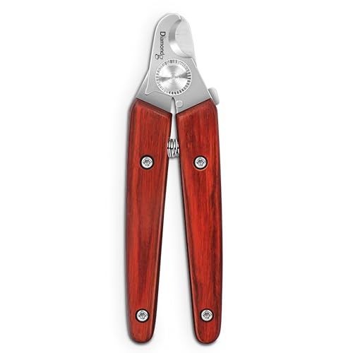 Diamondg Heavy Duty Dog Nail Clipper and Trimmer with Full Length Hardened Steel and Wooden Handle - color: Brown