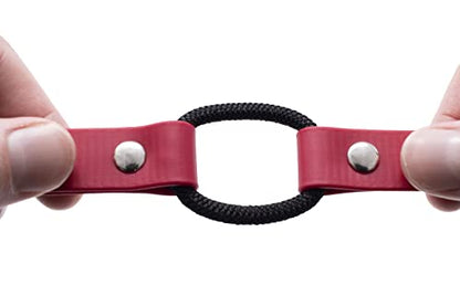 Educator 1-Inch Biothane Dog Training Collar Strap – ONLY Fits FE-580, ET-800 & UL-1200 Receivers – NOT Compatible with ET-300, ET-400 or 3/4-Inch Receivers – Quick Snap Bungee Collar, Red - color: Red