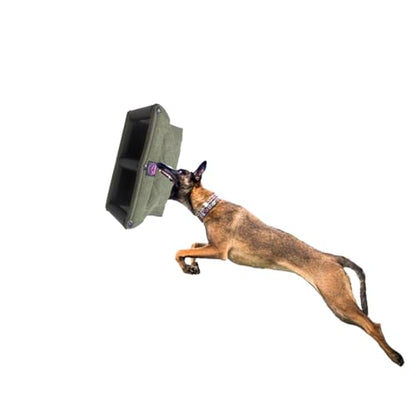 Durable Dog Bite Wedge+Dog Bite Tug Toy,Dog Bite Pillow,Suitable for Diminutive to Medium Dogs (Army Green)