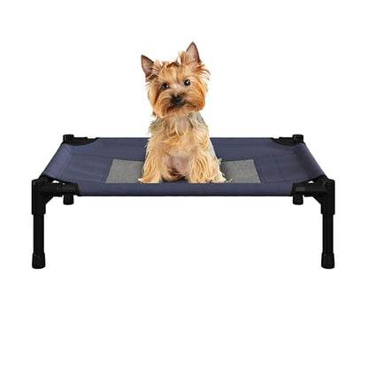 PETMAKER Elevated Dog Bed Cover - 24.5x18.5-Inch Replacement Pet Bed Cover with Mesh Panel - for Indoor/Outdoor Use - Dog Cot Not Included (Blue) - size: Small