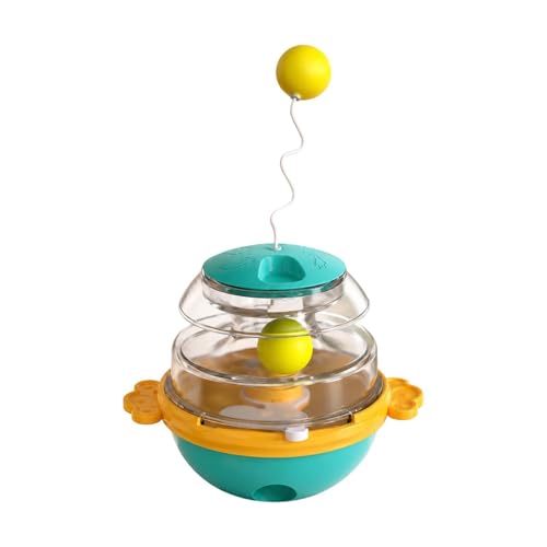 Cat Puzzle Toy - Interactive Treat Dispensing Slow Feeder Ball, Adjustable Teaser Design Structure, Durable Activity Training Support, Hunting Stimulation Boredom Relief Solution | Treat Dispensing Ca