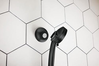 Moen Remote Dock for Magnetix Handshowers with Included Wall Bracket or Permanent Waterproof Adhesive Options, Matte Black, 186117BL - color: Matte Black