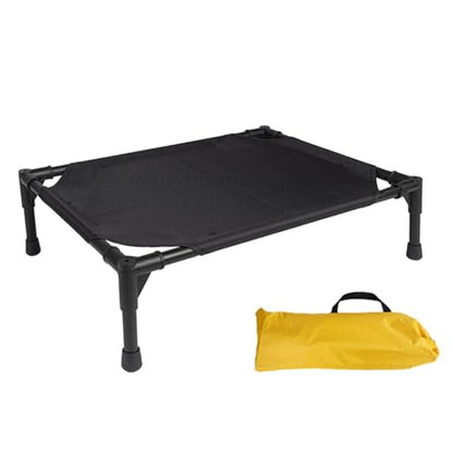 Elevated Dog Bed - Foldable Pet Cot with Canopy, Portable Durable Oxford Fabric Bed, Removable Cover for Camping Beach Trips, Lightweight Travel-Friendly Pet Lounger, Extra Carrying Bag Included - size: pet camp bed