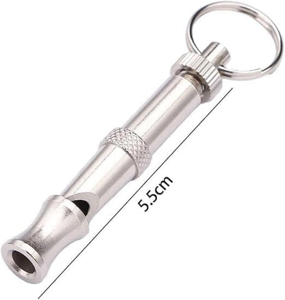 Silver Adjustable Ultrasonic Dog Whistle, Portable Whistle Pet Whistle Supersonic Whistle Dog Whistles for Pet Training, Training and Behavior Aids, Dog Whistle Training, Dog Whistles