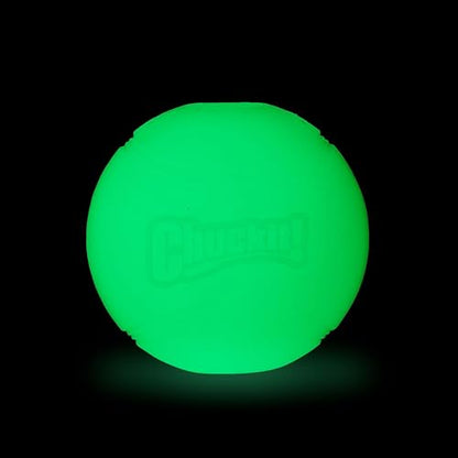 Chuckit! Glow in the Dark Bouncy Balls - Ball for Dogs, Chuckit Dog Toy, Max Glow Balls - Medium, 2.5 Inch, Pack of 4 - size: Medium
