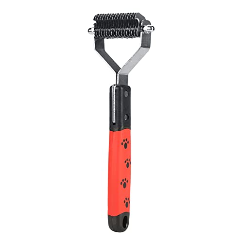 Dematting Comb For Dogs, Dog Hair Mat Remover Deshedding Dog Brush Pin Grooming Deshedding Tool Stainless Steel Pet Hair Comb For Long Haired Dogs and Cats, Knot Removal (M377-10) (M337-13) (M377-18)