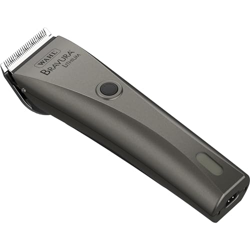 Wahl Professional Animal Bravura Pet, Dog, Cat, and Horse Corded/Cordless Clipper Kit, Gunmetal (#41870-0425) - color: Gunmetal