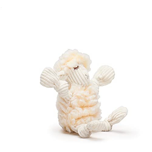 HuggleHounds Plush Dog Toy - Fuzzy Dog Toy, Soft Fleece, Interactive Durable Stuffed for Small and Large Breeds with Squeaker - Louise Lamb, Small - size: Small, style: Louise Lamb