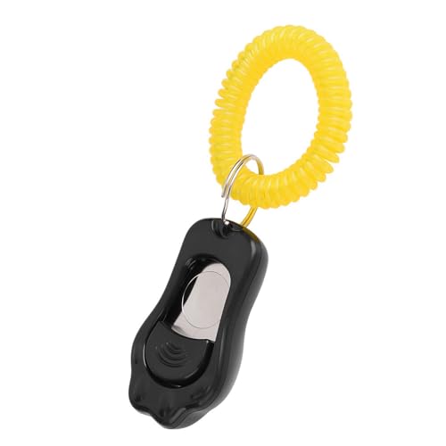 Adjustable Dog Training Clicker, 3 Gears Claw Shaped with Wrist Strap, Sky Blue - High, Medium, Mute Sound Modes, Comfortable Wear for Dogs and Cats (Black) - color: Black