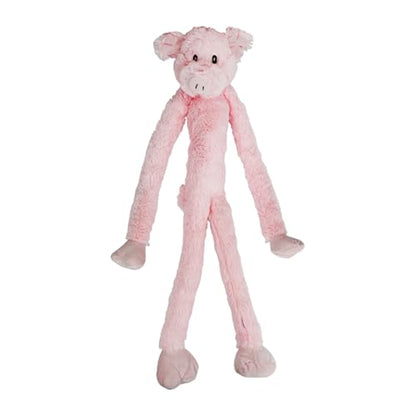 Multipet Swingin' Slevin Pig Dog Plush Toy - Squeaky Toys for All Dogs - Extra Soft Plush - Stuffed Animal for Cuddling & Playing - Cute Dog Pet Toy (27”, Pink, 5 Squeakers) - size: 27", style: Pig
