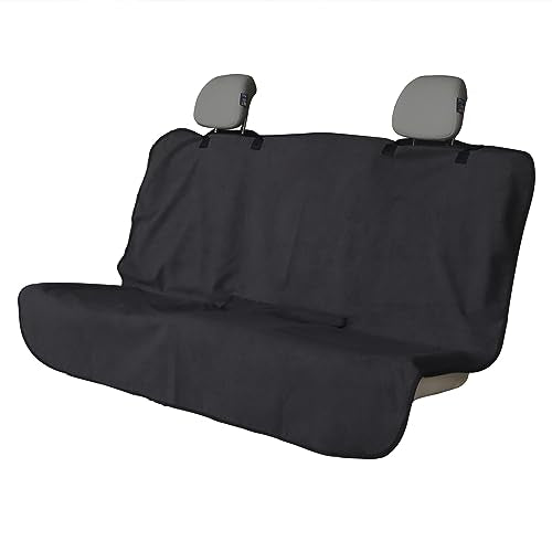 Back Seat Cover for Car Trucks Van SUV,Waterproof Rear Bench Towel Seat Covers for Dogs and Kids,Automotive Backseat Protector (Black) - color: Black, size: Rear Bench Seat Towel