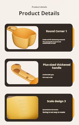 Pet Food Scoop with Measuring Scale, Long Handle Rice Scoop with Bag Clip, Multi-Purpose Measuring Cup for Dog Food, Cat Food, Rice, Grain, Kitchen Storage Scoop (White) - color: White