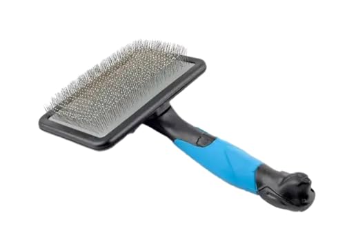 Mr. Slick Large Slicker Brush with Protected Pins to prevent cratches. Great brush for older pets, sencitive skin.