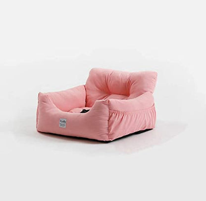 Aidou Dog Booster Seat for Small to Large Dogs & Cats, Pet Travel Safety Seat with Storage & Dual-use Car & Home Bed (Small Pink) - color: Small Pink