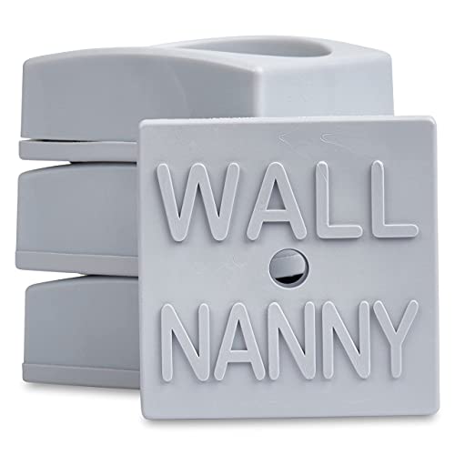 Wall Nanny Mini - Smallest Baby Gate Wall Protector (Made in USA) Protect Walls & Doorways from Pet Gates & Dog Gate Spindles - Child Pressure Mounted Baby Gate for Stairs Wall Cup (Gray) 4 Pack - color: Gray