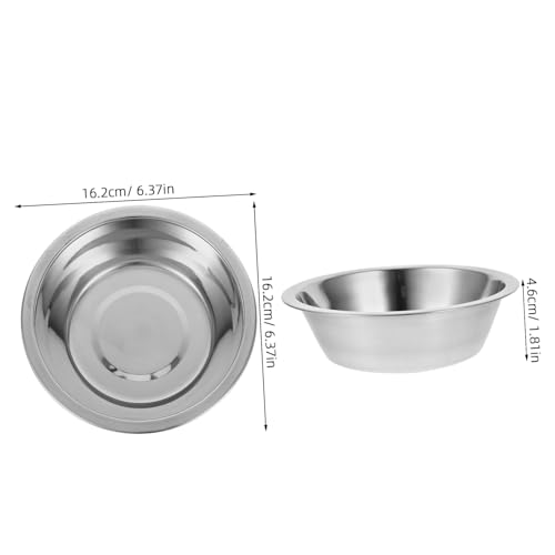Hemoton Space-Saving Wall-Mounted Dog Bowl Raised Cat Bowls Pet Feeder Station Dog Food Holder Stainless Steel