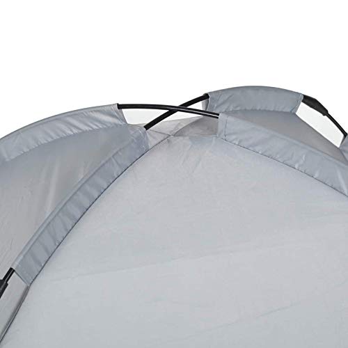 Elevated Dog Bed with Removable Canopy w/Convenient Carrying Bag Indoor Shade 1680D Portable Raised Oxford Fabric Outdoor Cooling Dog Cot Cat Bed Pet Tent for Camping (48", Grey)