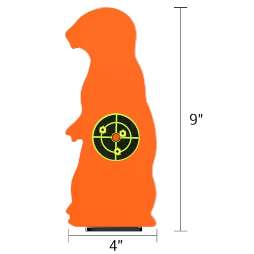 Highwild Resetting Target, Rated for .22 Rimfire - Large Size and 2.5 Inch Shooting Targets | Pop-Up Steel Prairie Dog - color: B- .22 Auto Resetting Prairie Dog