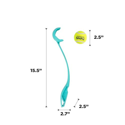 Outward Hound FlyFetch Launch-A-Ball Dog Toy, Launches Up to 3X Farther, Works with FlyFetch Squeaker Ballz & Rubber Balls, 15.5", Medium - color: Ball Launcher Blue