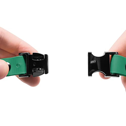 Educator 1-Inch Dog Training Collar Strap – ONLY Fits FE-580, ET-800 & UL-1200 Receivers – NOT Compatible with Mini Educator (ET-300/ET-400) – Quick Snap Biothane Bungee Collar, Green - color: Green