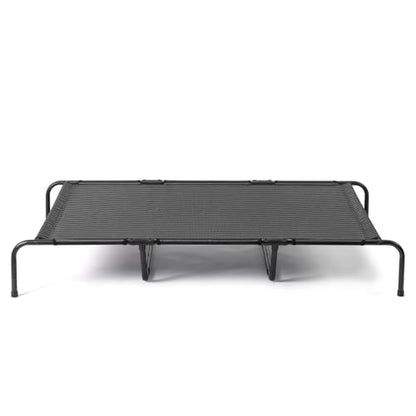 Elevated Dog Bed Raised Outdoor Dog Cot for Large Dogs, Pet Products Dog Cots Beds with Washable Cooling Breathable Mesh Anti-Slip Feet, Heavy Duty Durable Metal Frame, Cama para Perros 60" Black - color: Black + 60"